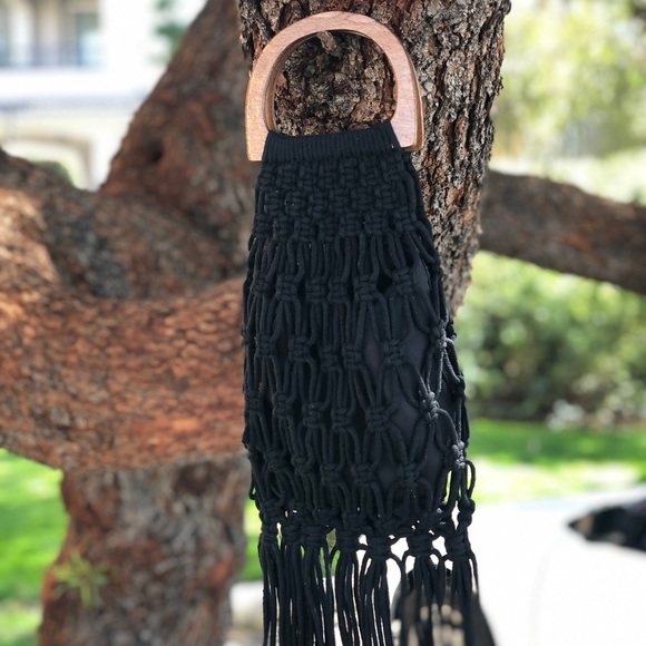 ▪️ BLACK MACRAME TOTE BAG | HANDMADE - Picture 4 of 4